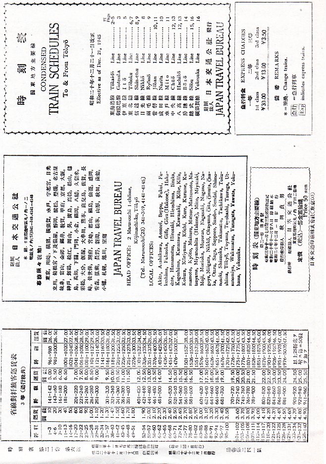 JTB時刻表1945年12月号